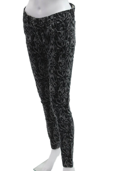Rag & Bone Jean Women Ankle Jegging Pants Black Animal Print Mid Rise Size 28