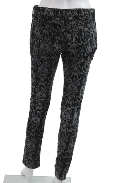Rag & Bone Jean Women Ankle Jegging Pants Black Animal Print Mid Rise Size 28