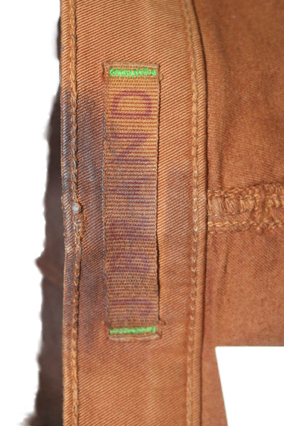 J Brand Women Brown Mid Rise Jeans Button 98% Cotton Size 27