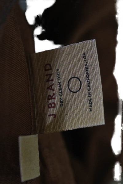 J Brand Women Brown Mid Rise Jeans Button 98% Cotton Size 27