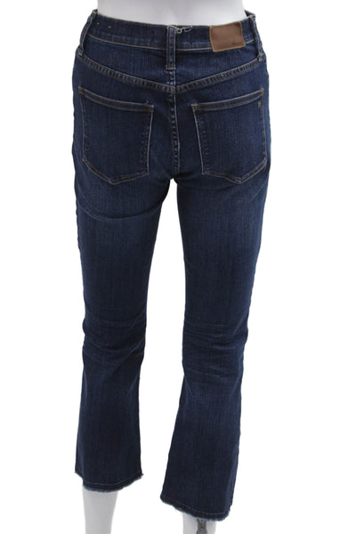 Madewell Women Cropped Straight Dark Blue Jeans Size 25