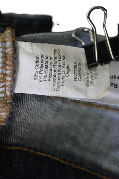 Madewell Women Cropped Straight Dark Blue Jeans Size 25
