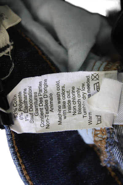 Madewell Women Cropped Straight Dark Blue Jeans Size 25