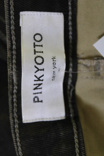 Pinkyotto Women Mini Pencil Skirt Green Camo Cotton Elastane Size S