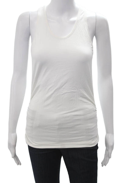Athleta Women Basic Sleeveless Tank White Round Neck Size XS