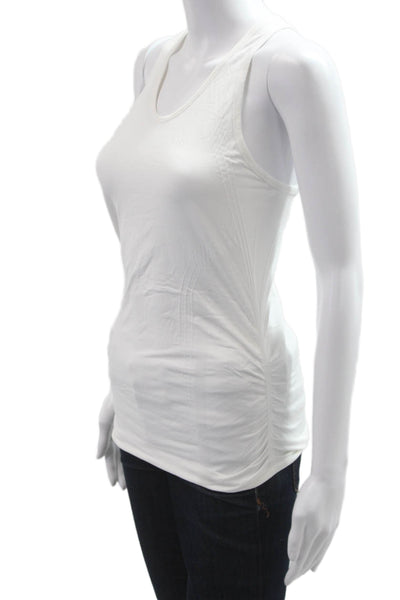 Athleta Women Basic Sleeveless Tank White Round Neck Size XS