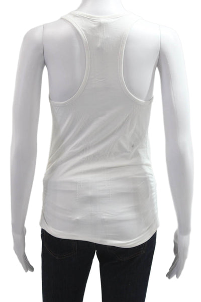 Athleta Women Basic Sleeveless Tank White Round Neck Size XS