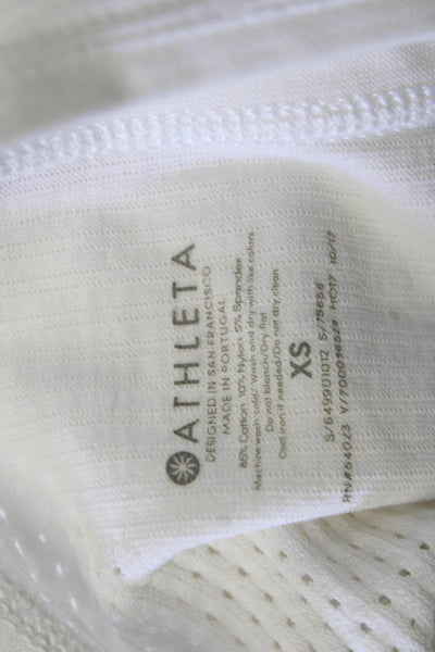 Athleta Womens Basic White Sleeveless Tank Size XS