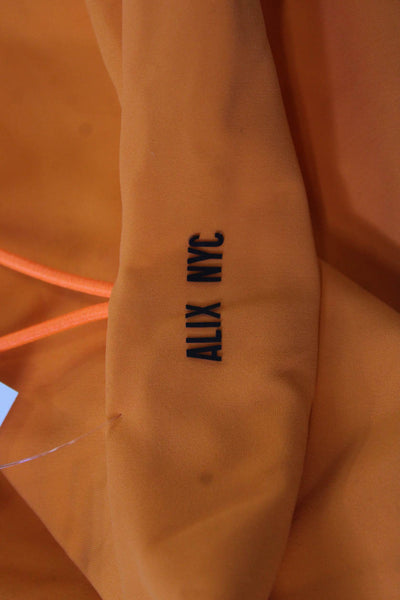 ALIX NYC Womens Camisole V-Neck Sleeveless Orange Solid Size L