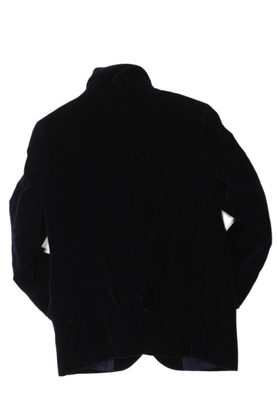Polo Ralph Lauren Boys Velvet Three Button Long Sleeve Lined Blazer Navy Size 6