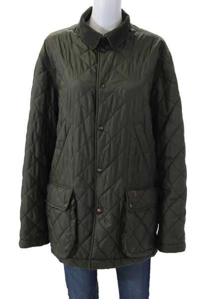 Polo Ralph Lauren Unisex Quilted Argyle Green Jacket Size M