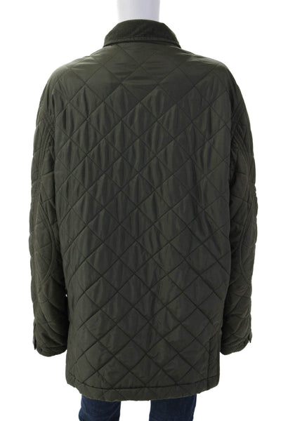 Polo Ralph Lauren Unisex Quilted Argyle Green Jacket Size M