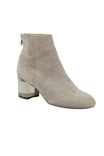 Rag & Bone Womens Zip Round Toe Lined Block Heel Booties Taupe Size EUR 38