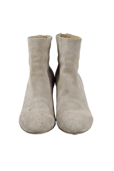 Rag & Bone Womens Zip Round Toe Lined Block Heel Booties Taupe Size EUR 38