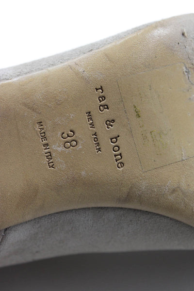 Rag & Bone Womens Zip Round Toe Lined Block Heel Booties Taupe Size EUR 38
