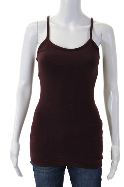 Lululemon Women Basic Camisole Brown Nylon Blend Round Neck Sleeveless Size S