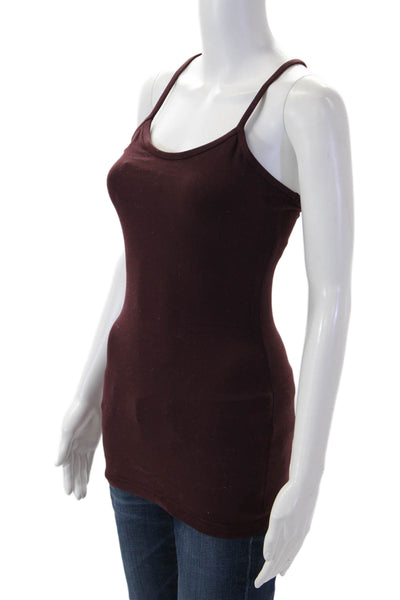 Lululemon Women Basic Camisole Brown Nylon Blend Round Neck Sleeveless Size S