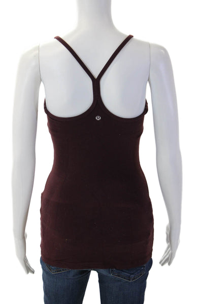 Lululemon Women Basic Camisole Brown Nylon Blend Round Neck Sleeveless Size S