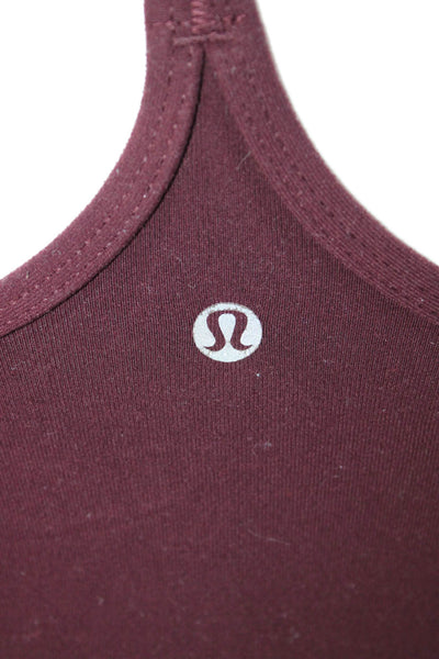 Lululemon Women Basic Camisole Brown Nylon Blend Round Neck Sleeveless Size S