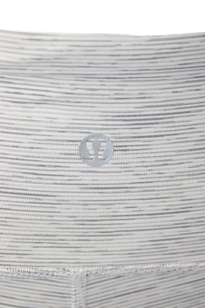 Lululemon Women Gray Striped Nylon Blend Ankle Leggings Size 4
