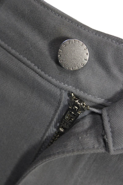 L'Agence Womens Ankle Jeggings Gray Mid Rise Button 26 Inseam Size 25