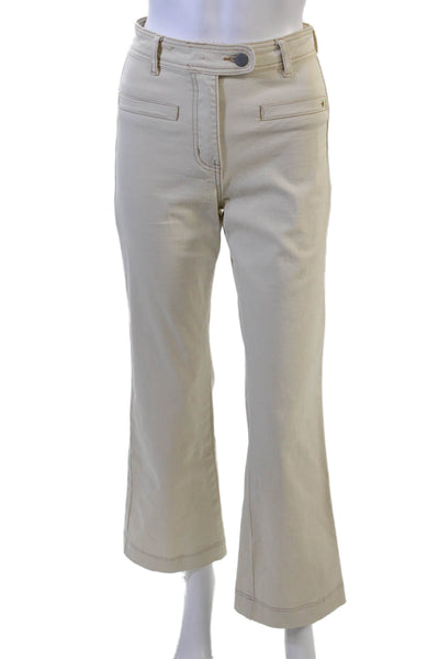 La Petite Etoile Paris Women Beige Chinos High Rise Button Size 36