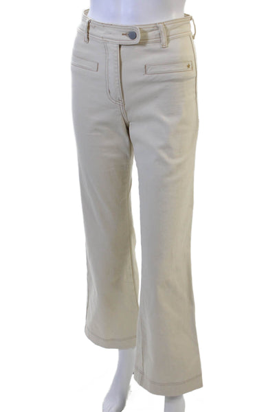 La Petite Etoile Paris Women Beige Chinos High Rise Button Size 36