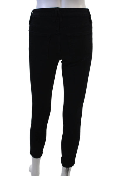 Good American Women Cropped Skinny Black High Rise Jeans Size 24