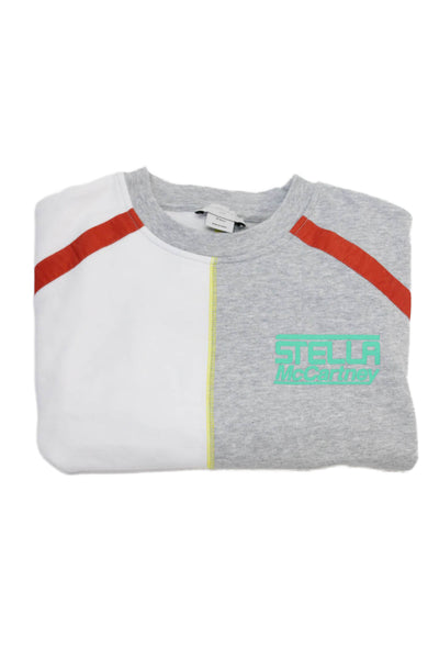 Stella McCartney Kids Unisex Kids Cotton Graphic Sweatshirt Gray Size 10