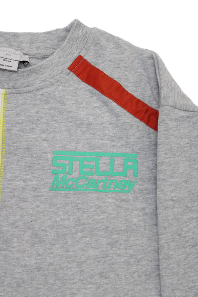 Stella McCartney Kids Unisex Kids Cotton Graphic Sweatshirt Gray Size 10