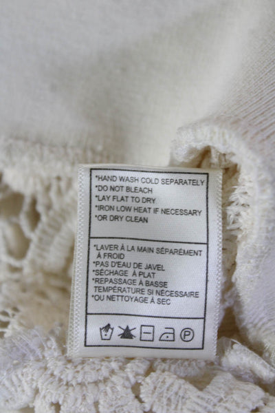 Jack by BB DAKOTA Womens Bomber Jacket White Geometric Zip Size M