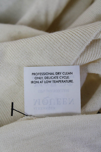 Alexander McQueen Womens Beige Wool Pullover Sweater Crewneck Longsleeve Size S