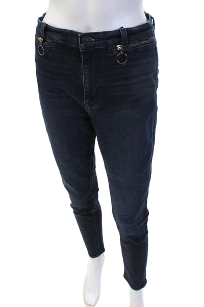 Hudson Womens Skinny Ankle Dark Blue Jeans Size 28