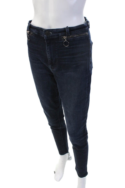 Hudson Womens Skinny Ankle Dark Blue Jeans Size 28