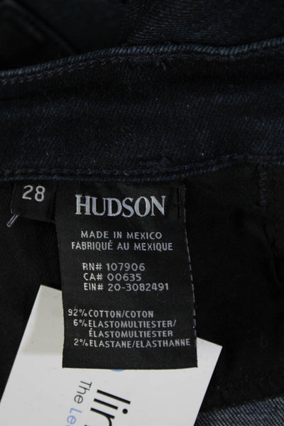Hudson Womens Skinny Ankle Dark Blue Jeans Size 28