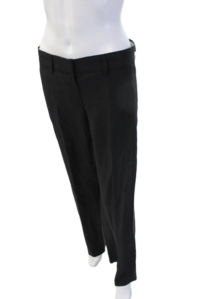 Theory Unisex Black Wool Blend Dress Pants Button Closure Inseam 31 Size 4