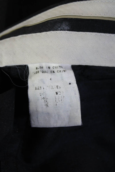 Theory Unisex Black Wool Blend Dress Pants Button Closure Inseam 31 Size 4