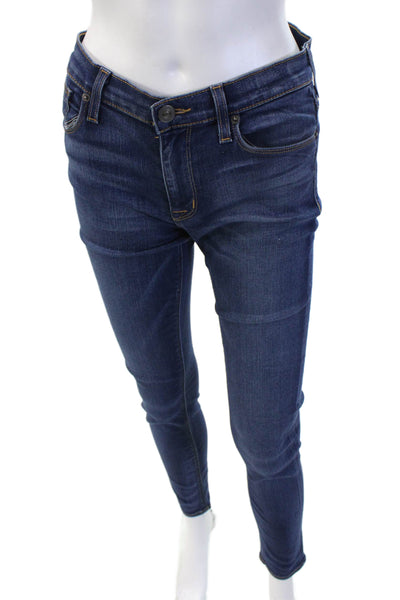 Hudson Womens Skinny Leg  Ankle Jeans Dark Blue Mid Rise Size 27