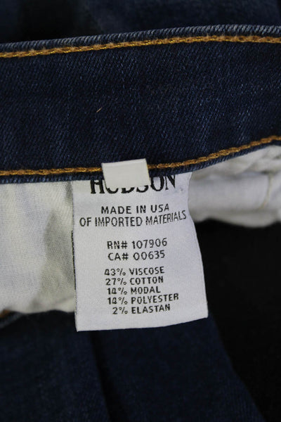 Hudson Womens Skinny Leg  Ankle Jeans Dark Blue Mid Rise Size 27