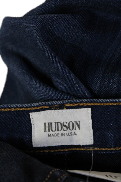 Hudson Womens Skinny Leg  Ankle Jeans Dark Blue Mid Rise Size 27