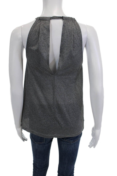 Nike Womens Basic Dark Gray Sleeveless High Neck Tank Polyester Size S