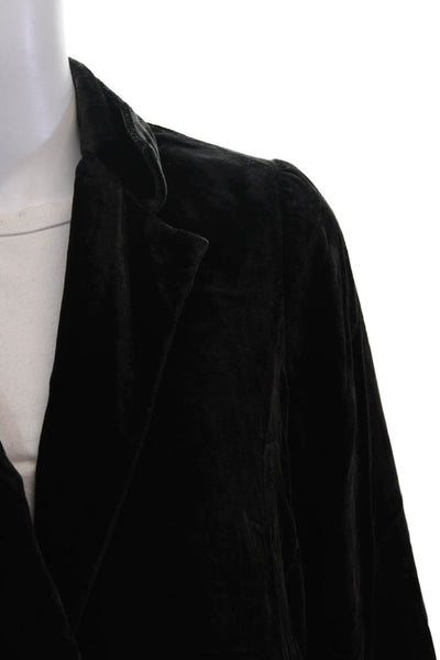 Madewell Women Blazer Black Collared Button Long Sleeve Size S