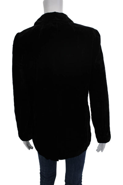 Madewell Women Blazer Black Collared Button Long Sleeve Size S