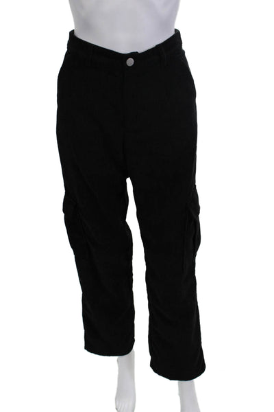 Superdown Unisex Cargo Pants Black Polyester Spandex Size XS