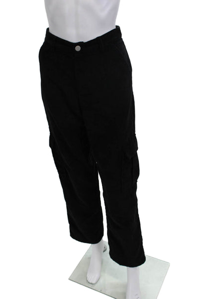 Superdown Unisex Cargo Pants Black Polyester Spandex Size XS