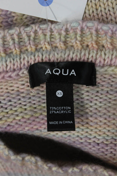 Aqua Cashmere Womens Pink Pullover Sweater Crew Neck Long Sleeve Cotton Size XS