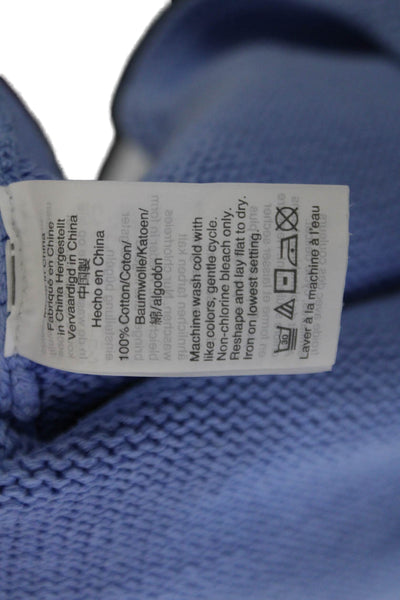 J Crew Womens Light Blue Cotton Crewneck Pullover Sweater Long Sleeve Size M