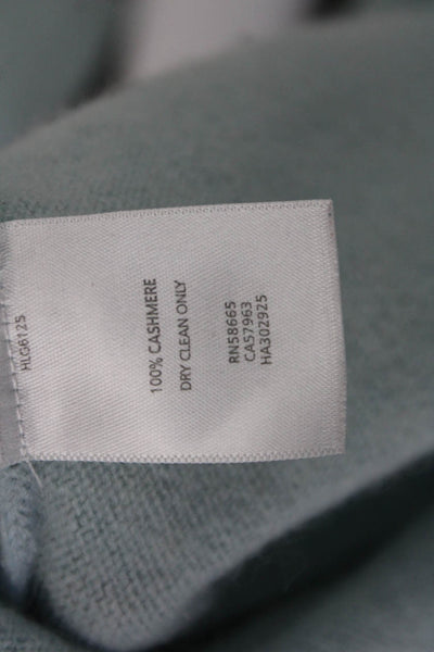 Halogen Women Pullover Cashmere Sweater Light Blue Long Sleeve Size XS