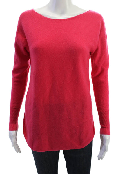 Halogen Womens Pullover Cashmere Sweater Red Round Neck Long Sleeve Size XS