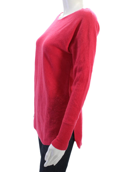 Halogen Womens Pullover Cashmere Sweater Red Round Neck Long Sleeve Size XS